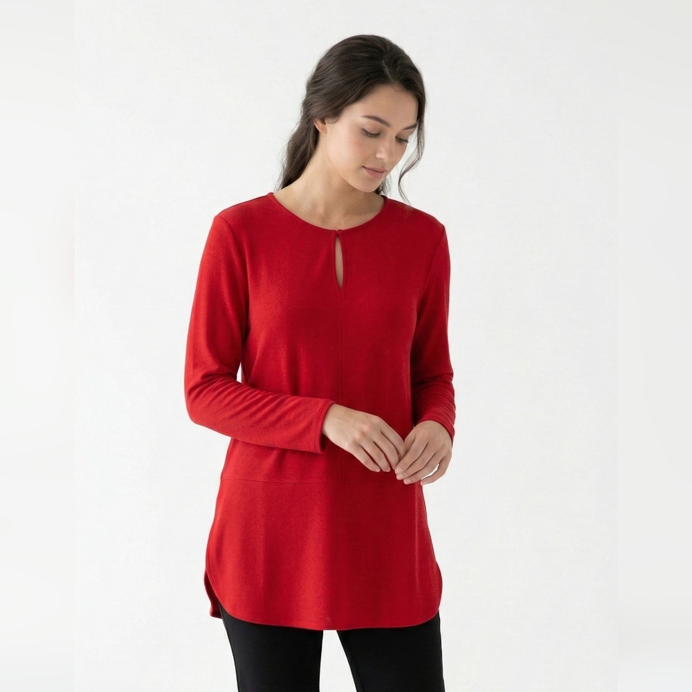 Lauren Ralph Lauren Blouse Red Minimalist Casual Office XL